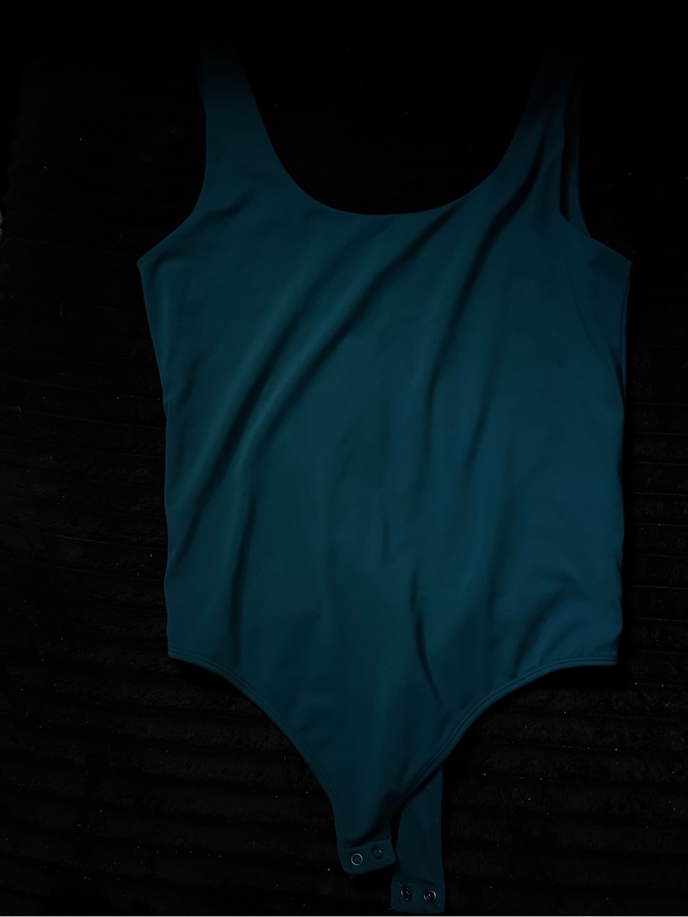 Express Teal Green Scoop Neck Bodysuit